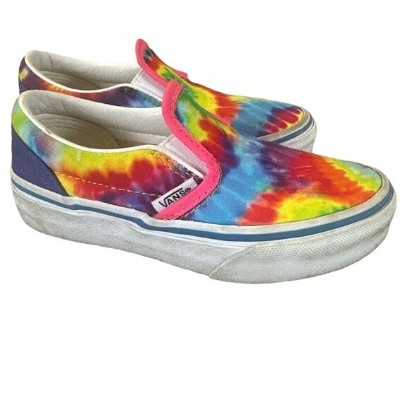 Vans Off the Wall Tie Dye Slip On Shoes Youth Size 11 - Picture 2 of 9